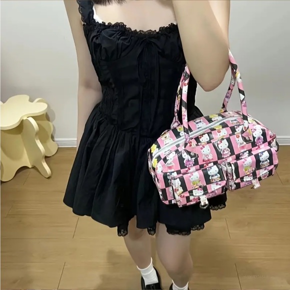 ๐ Hello Kitty - Satchel - Small Tote Bag - World Traveler - With Wallet - Pink - Picture 8 of 12